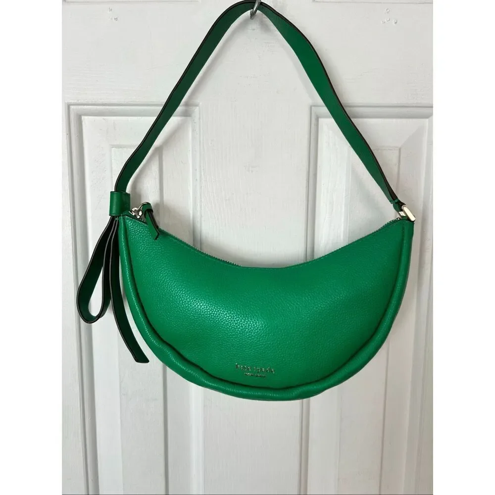 Kate Spade New York Smile Leather Small Shoulder Bag Yucca green color RARE